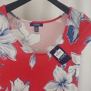 CHAPS	- GRANT SHORT SLEEVE CASUAL DRESS